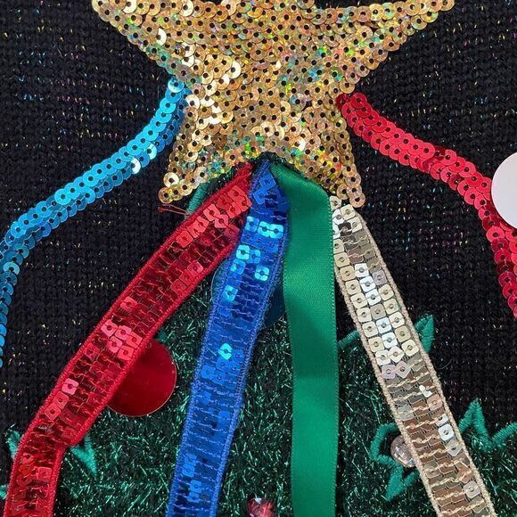 33 Degrees Holiday Christmas Christmas Tree Sweater S - Picture 4 of 9